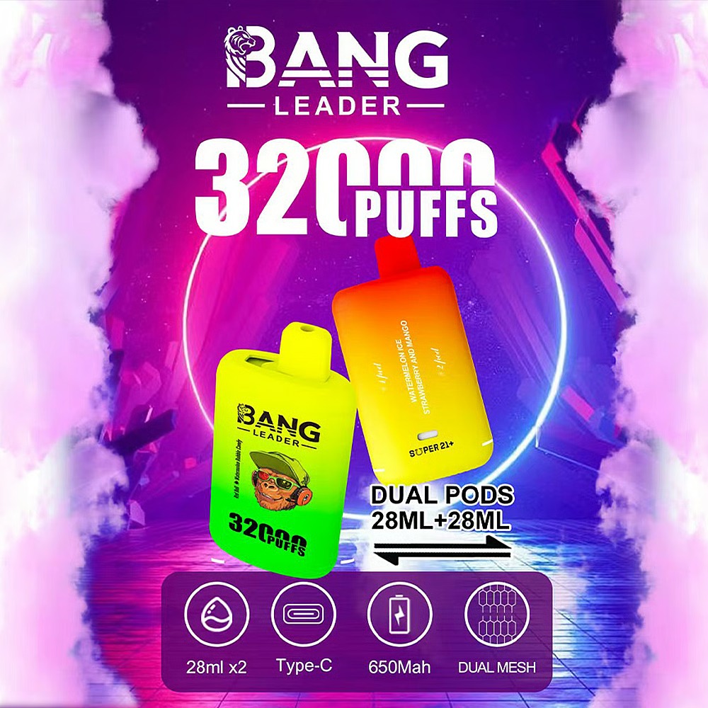Bang Leader 32K Puffs 120 Pack Master Case for UK and EU Wholesale Distributors