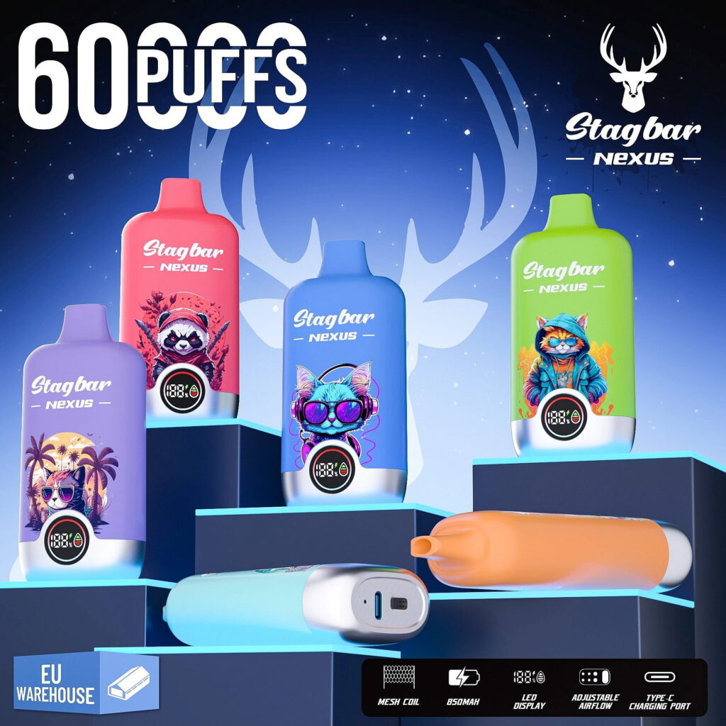 Stag Bar Nexus 60K puffs master case 120 pack bulk UK distribution
