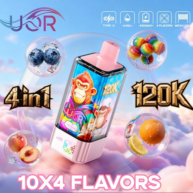 Uor 4in1 120K puffs bulk 120 pack master case UK wholesale