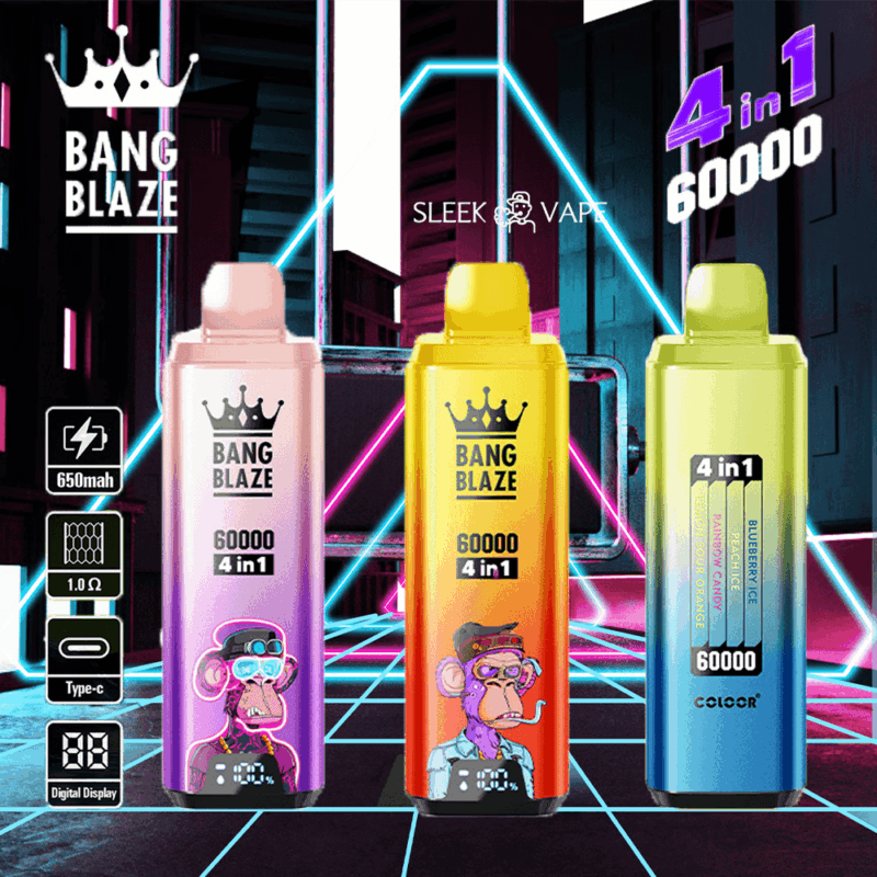 Bang Blaze 60K puffs 4in1 bulk 120 pack master case UK wholesale