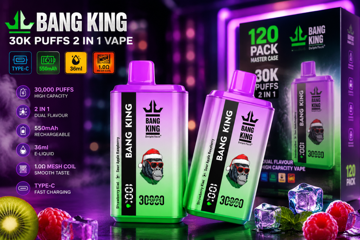 Bang King 30K Puffs 2 in 1 Vape Dual Flavour High Capacity Device