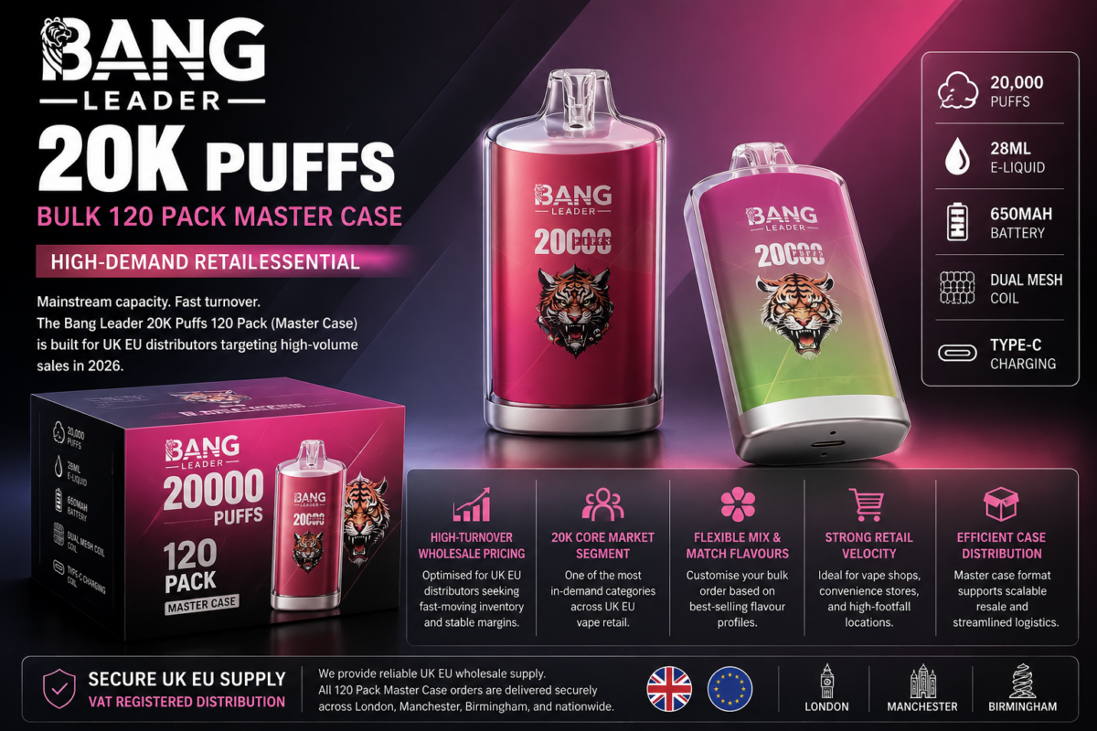 Bang Leader 20K Puffs User Experience Best Selling Disposable Vape UK EU Wholesale