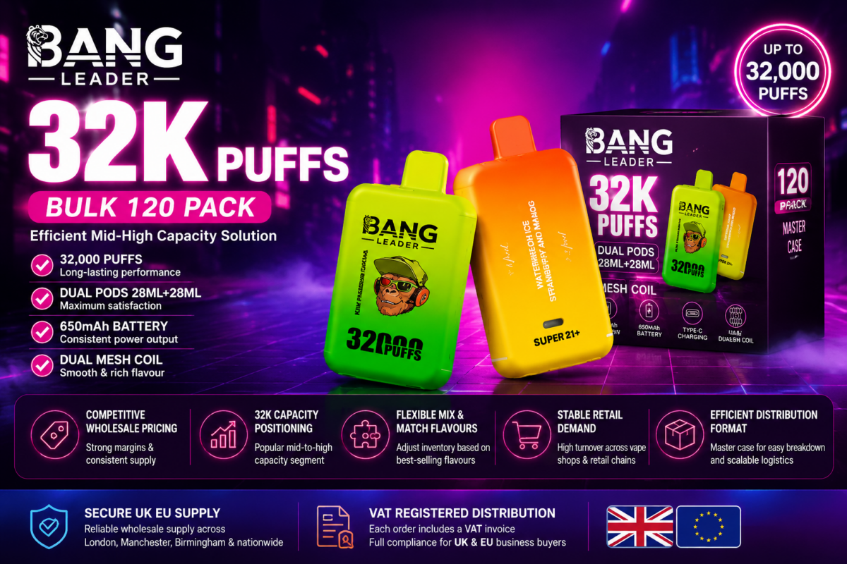 Bang Leader 32K Puffs User Experience Reliable Disposable Vape UK EU Wholesale