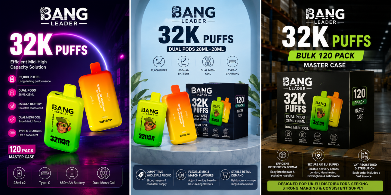 Bang Leader 32K Puffs User Experience Reliable Disposable Vape UK EU Wholesale