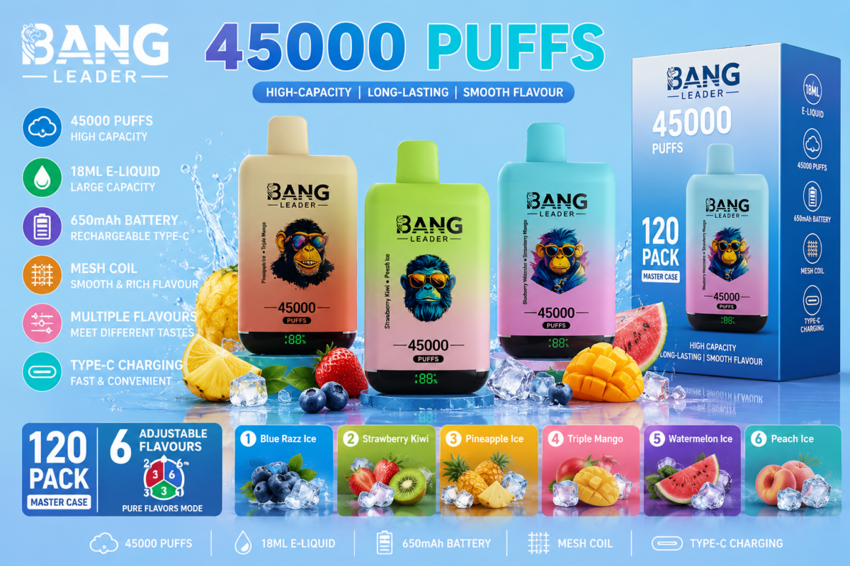 Bang Leader 45K Wholesale Investment High Capacity Disposable Vape UK Distributor