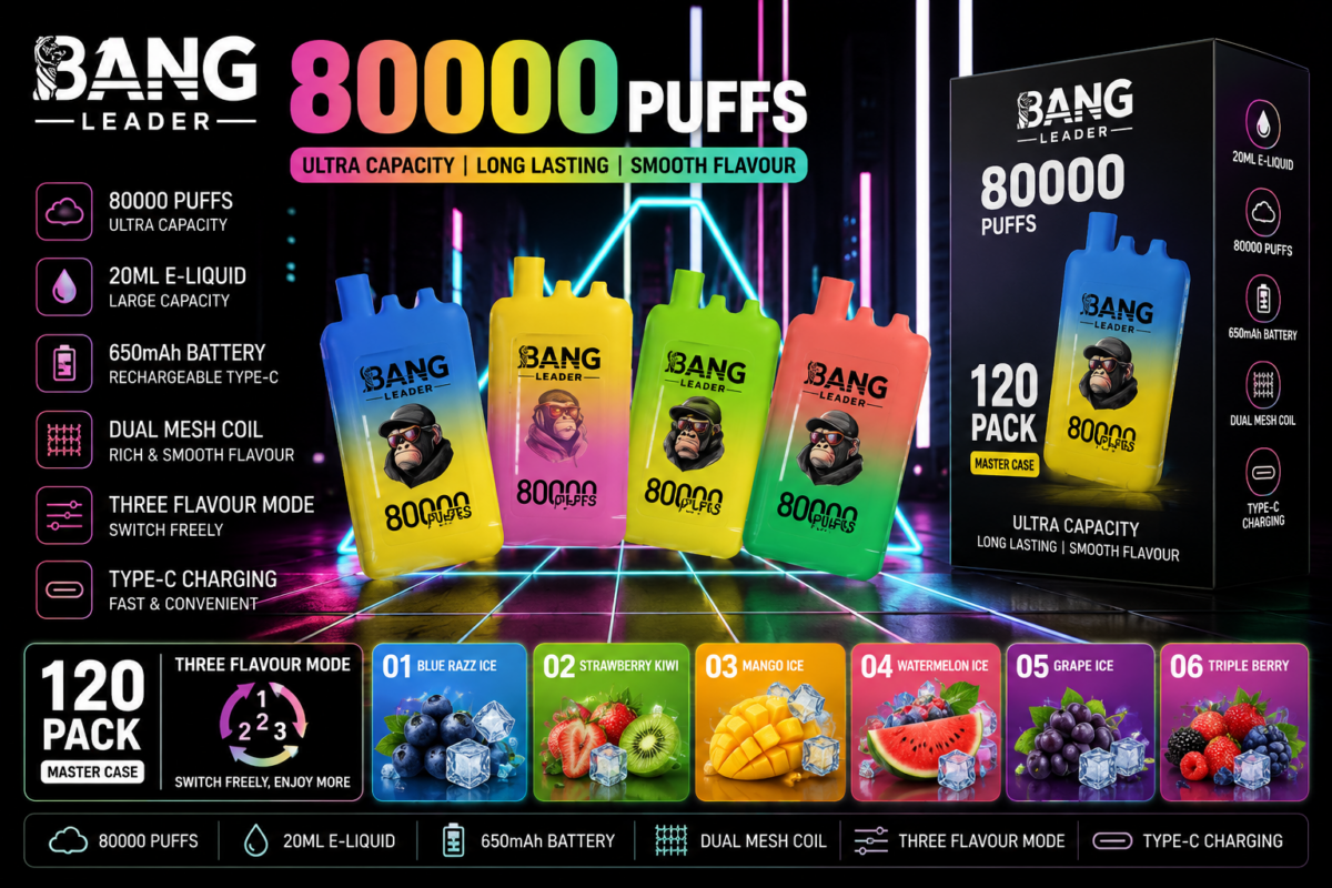 Bang Leader 80K Puffs User Experience High Capacity Disposable Vape UK Wholesale